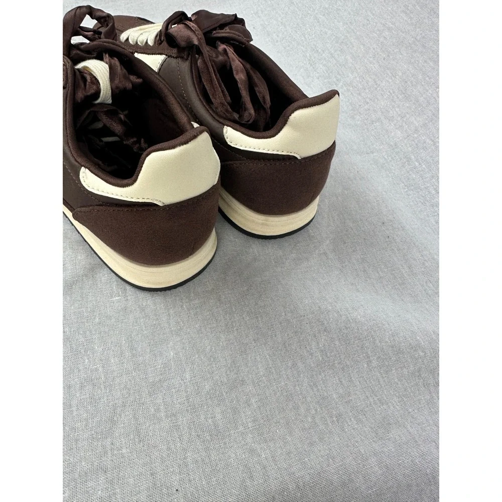Universal Thread Brown Cream Memory Foam Sneakers Shoes Womens Size‎ 8.5